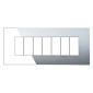ETTROIT VENUS PLACCA PLASTICA 7P SILVER - Mod. VA83706 - Compatibile con Vimar ARKÉ