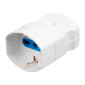CFG Presa Bipasso Schuko + 10/16A 2P+T con Uscita Cavo Dritta Colore Bianco - mod. ES019S