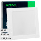 V-Tac VT-60012 Pannello LED Quadrato 12W SMD a Superficie con Driver - SKU 10495 / 10496 / 10497
