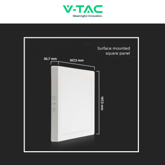 VT-60012 Mini Pannello LED Quadrato 12W SMD a Superficie V-Tac