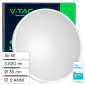V-Tac Pro VT-8630 Plafoniera LED Rotonda 36W SMD Chip Samsung IP44 Colore Bianco - SKU 76211-24 / 76221-24 / 76231-24