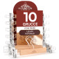 RealGruccia Grucce in Legno Naturale con Pinze Regolabili Salvaspazio Gancio Girevole 360° 13x33cm - Confezione da 10 Grucce