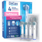 CliniCaps SoftSense Testine Spazzolino Elettrico Setole Morbide Compatibili Oral-B Doppia Protezione - Confezione da 4 Testine