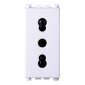 ETTROIT VENUS PRESA BIPASSO 2+T 16A BIANCO - Mod. VA2001B - Compatibile con VIMAR ARKÉ