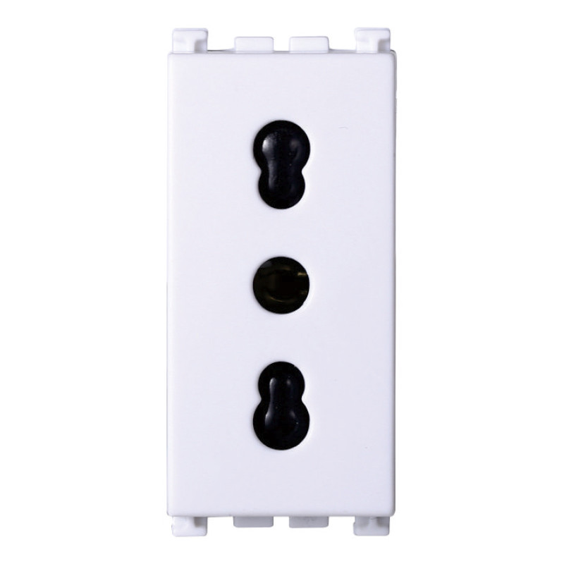 PRESA BIPASSO 2+T 16A BIANCO - modello VA2001B
