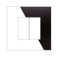 ETTROIT VENUS PLACCA PLASTICA 2P NERO - Mod. VA83202 - Compatibile con VIMAR ARKÉ