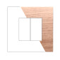 ETTROIT VENUS PLACCA PLASTICA 2P LEGNO CHIARO - Mod. VA83204 - Compatibile con VIMAR ARKÉ