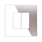 ETTROIT VENUS PLACCA PLASTICA 2P TITANIO - Mod. VA83208 - Compatibile con VIMAR ARKÉ