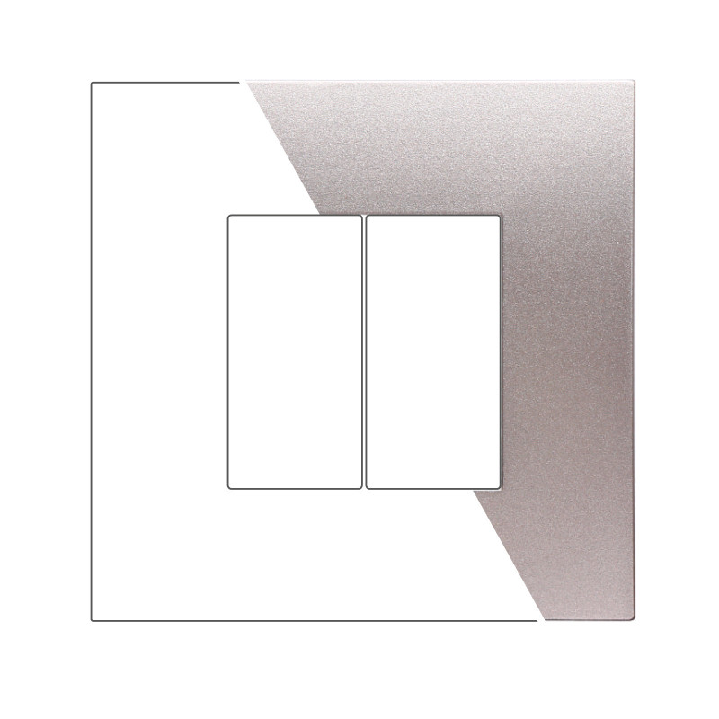 PLACCA PLASTICA 2P TITANIO - modello VA83208