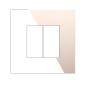 ETTROIT VENUS PLACCA PLASTICA 2P SABBIA - Mod. VA83209 - Compatibile con VIMAR ARKÉ