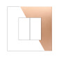 ETTROIT VENUS PLACCA PLASTICA 2P ORO - Mod. VA83211 - Compatibile con VIMAR ARKÉ