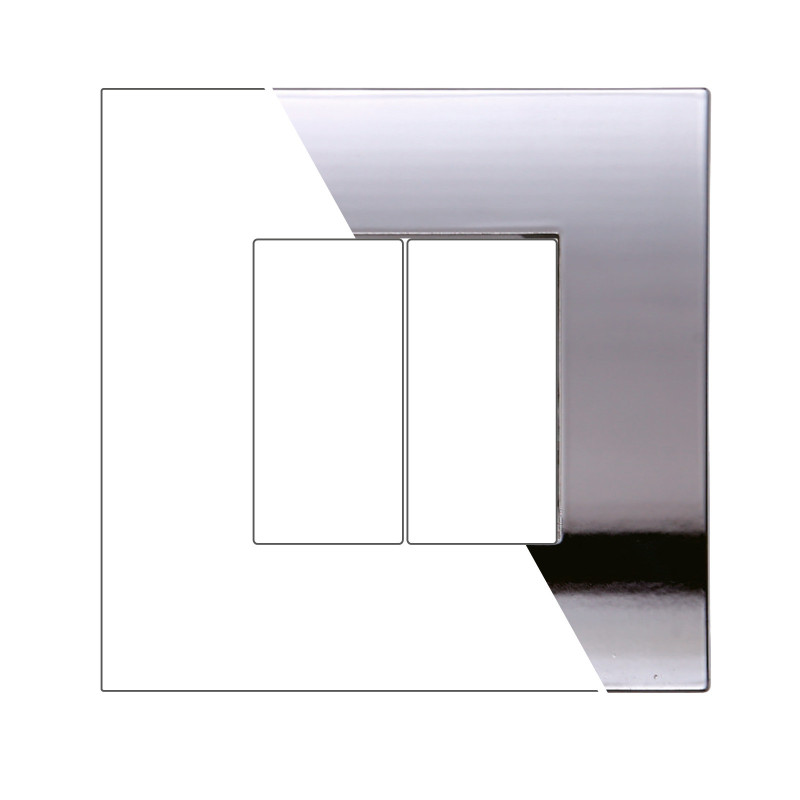 PLACCA PLASTICA 2P CROMATO LUCIDO - modello VA83213