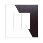 ETTROIT VENUS PLACCA PLASTICA 2P NERO BRILLANTE - Mod. VA83224 - Compatibile con VIMAR ARKÉ