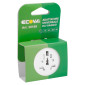 Ecova Adattatore Universale da Viaggio 2300W Spina Standard Italiana 10A 2P+T Colore Bianco - mod. 30199
