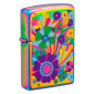 Zippo Accendino a Benzina Ricaricabile e Antivento con Fantasia Vintage Flowers Design - mod. 48997