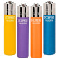 Clipper Large Accendino a Pietrina Grande Ricaricabile con Fantasia Mix 4 - Serie da 4 Accendini