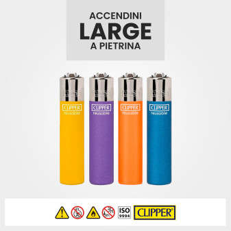 Clipper Large Accendino a Pietrina Mix 4 Serie da 4 Accendini
