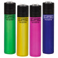 Clipper Large Accendino a Pietrina Grande Ricaricabile con Fantasia Crystal 9 - Serie da 4 Accendini