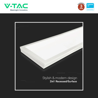 V-Tac Pro VT-6147 Pannello LED Rettangolare 120x30 40W