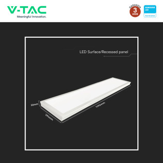 V-Tac Pro VT-6147 6 Pannelli LED Rettangolari 120x30 40W