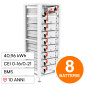 V-Tac BOS-G40 Deye Armadio Rack da Terra 8 Accumulatori BMS LiFePO4 40,96kWh per Inverter Trifase CEI 0-21 e 0-16 - SKU 12296