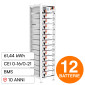 V-Tac Deye BOS-G Armadio Rack da Terra 12 Accumulatori BMS LiFePO4 61,44kWh per Inverter Trifase CEI 0-21 e 0-16 - SKU 11994