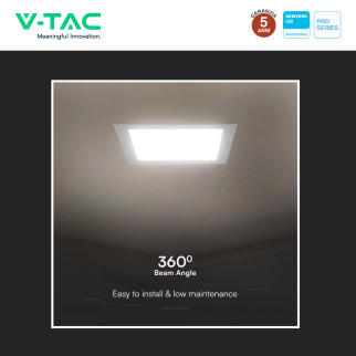 V-Tac Pro VT-61003 Mini Pannello LED Quadrato 3W SMD Chip Samsung