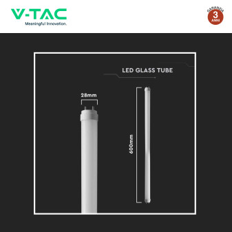 VT-6279 25 Tubi LED T8 G13 9W SMD in Vetro 60cm V-Tac