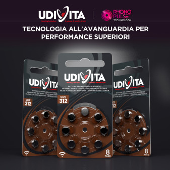 Udivita Misura 312 80 Batterie per Apparecchi Acustici Blister 8 pile