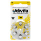 Udivita Batterie Per Protesi Acustiche Misura 10 Zinco Aria Tecnologia Phono Pulse - Blister da 6