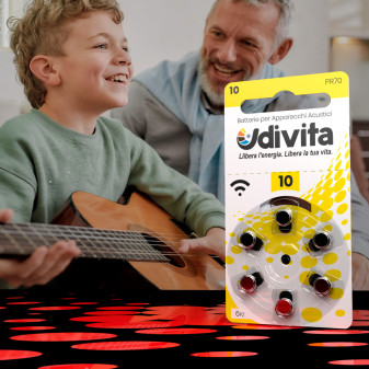 Udivita Batterie Protesi Acustiche Misura 10 Blister da 6