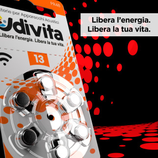 Udivita Batterie Protesi Acustiche Misura 13 Blister da 6