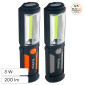 Uniross Torcia Multi-Uso 3W IP44 Doppia Funzione Torcia e Faretto Installazione con Magnete e Gancio - mod. ULFL018