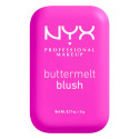 NYX Professional Makeup Buttermelt Blush in Polvere con Burro di Mango Mandorle e Karité Colore All The Butta - Cofanetto da 5g