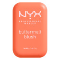 NYX Professional Makeup Buttermelt Blush Polvere con Burro di Mango Mandorle e Karité Colore Sooner The Butta - Cofanetto da 5g