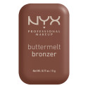 NYX Professional Makeup Buttermelt Bronzer in Polvere con Burro di Mango Mandorle e Karité 06 Do Butta - Cofanetto da 5g