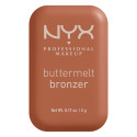 NYX Professional Makeup Buttermelt Bronzer in Polvere con Burro di Mango Mandorle e Karité 3.5 Butta'd Down - Cofanetto da 5g