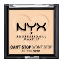 NYX Professional Makeup Can't Stop Won't Stop Cipria in Polvere Opacizzante e Levigante a Lunga Tenuta 02 Light