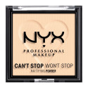 NYX Professional Makeup Can't Stop Won't Stop Cipria in Polvere Opacizzante e Levigante a Lunga Tenuta 01 Fair