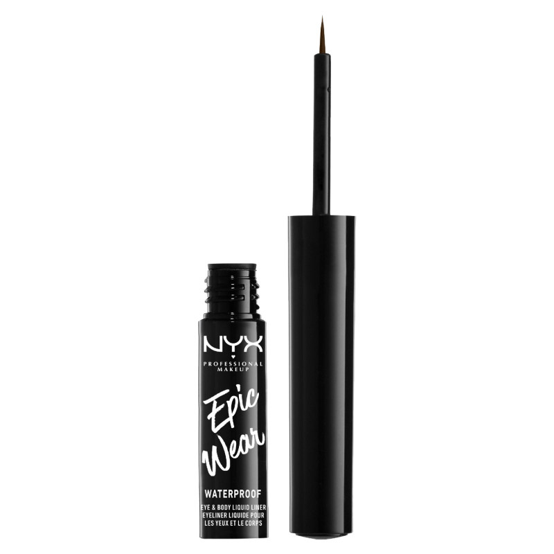 NYX Professional Makeup Epic Wear Eyeliner Liquido Waterproof  Brown