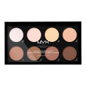 NYX Professional Makeup Pro Palette Highlight e Contour Illuminanti e Bronzer 8 Tonalità per Illuminare e Scolpire il Viso