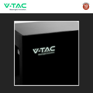 V-Tac Batteria BMS LiFePO4 51,2V 100Ah 5,12kWh Garanzia 10 Anni Nero