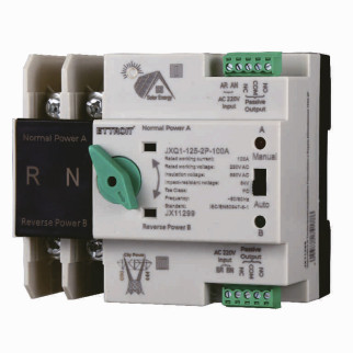ETTROIT Interruttore di Trasferimento Automatico Fotovoltaico a Doppia Alimentazione Monofase 100A 2P - Mod. JX11299