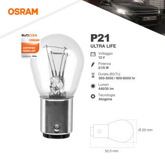 Lampadine Ultra Life P21/5W per Fari Auto