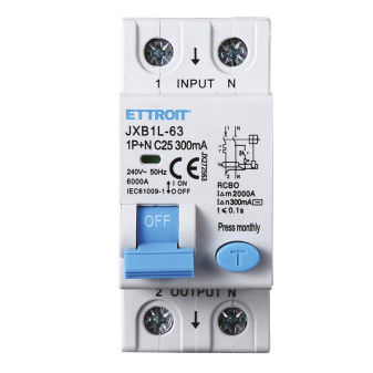 ETTROIT Magnetotermico Differenziale 1P+N 25A 300mA 220V-6KA - Mod. JX272563
