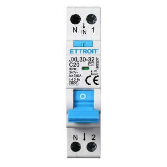 ETTROIT Magnetotermico Differenziale 1P+N 20A 30mA 220V-6KA - Mod. JX252061