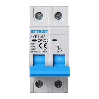 ETTROIT Interruttore Magnetotermico 2P 25A 220V 6KA - Mod. JX122560
