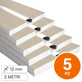 Art 3016-5 5 Profili in Alluminio Integrati da 2m per Strisce LED