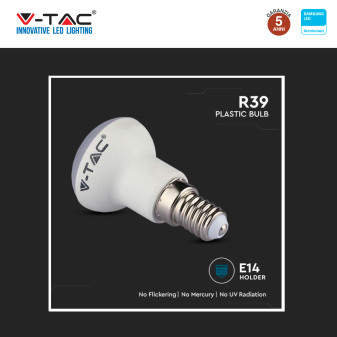 VT-239 Lampadina LED E14 2,9W R39 SMD Chip Samsung V-Tac
