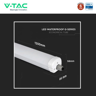 Plafoniera Tubo LED Linkabile 36W 120cm SMD CREE IP65